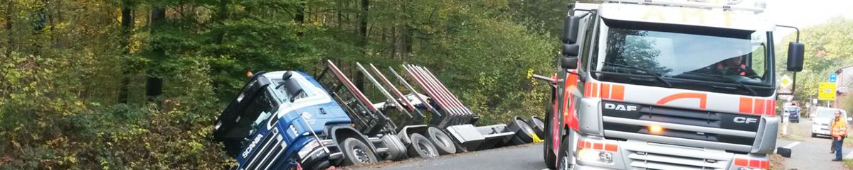 LKW Unfall - Abschleppdienst A M F Auto Mietfunk GmbH ist für Sie in Wesel, Bocholt, Dinslaken aktiv!