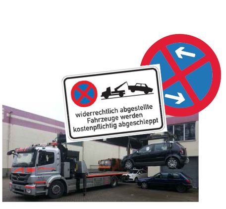 Abschleppen von Falschparkern - Die A M F Auto Mietfunk GmbH ist für Sie in Wesel, Bocholt, Dinslaken aktiv!