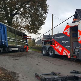 LKW-Bergung in einer Bauernschaft zwischen Heiden und Raesfeld - A M F Auto Mietfunk GmbH